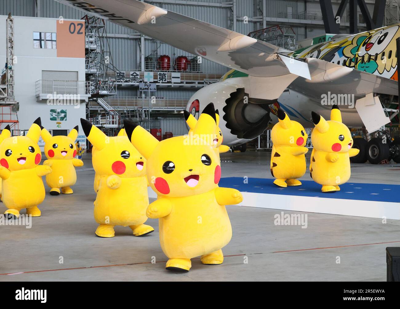Tokyo, Japan. 3rd June, 2023. Pokemon's character Pikachu show their