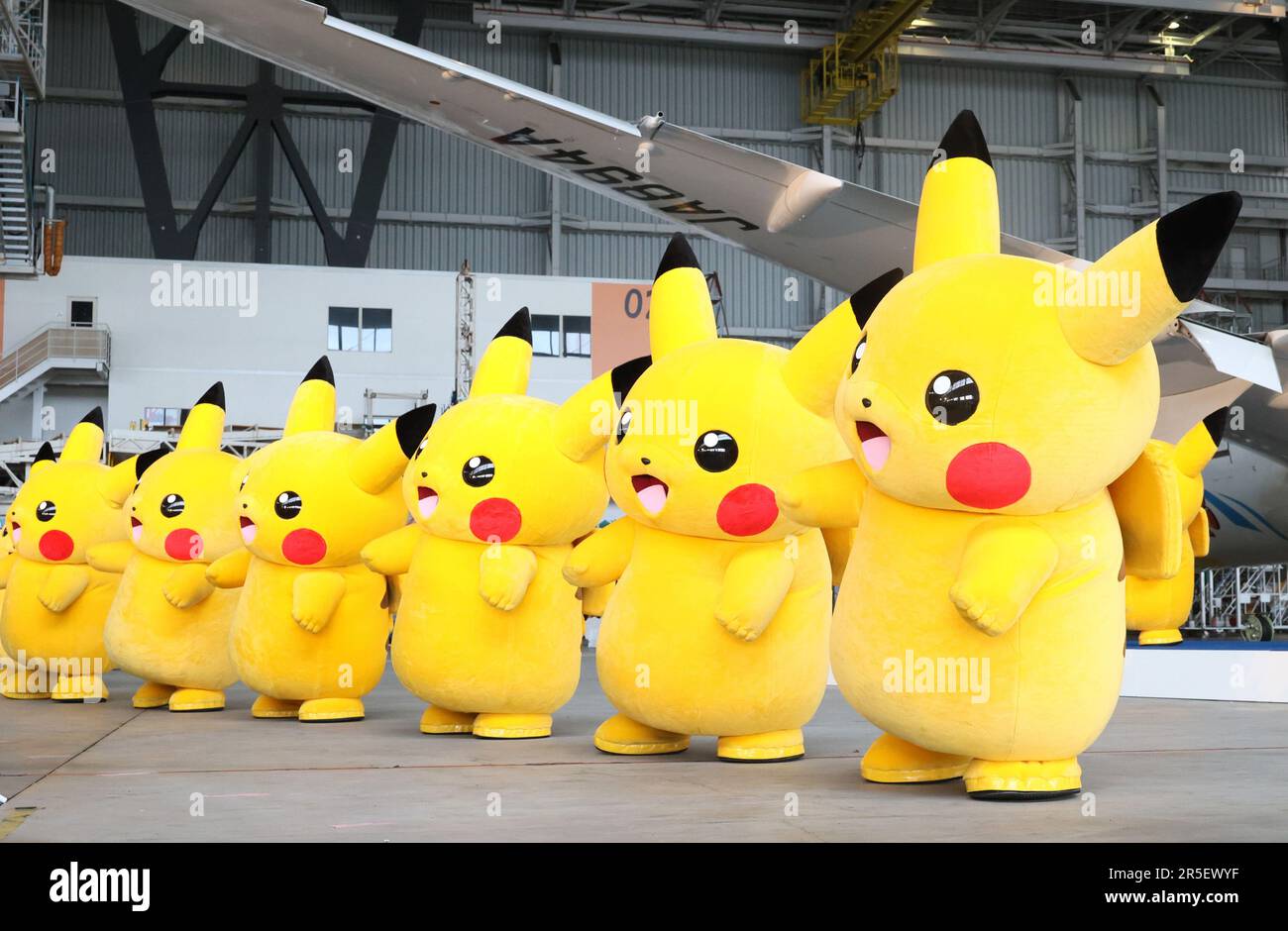 Tokyo, Japan. 3rd June, 2023. Pokemon's character Pikachu show their