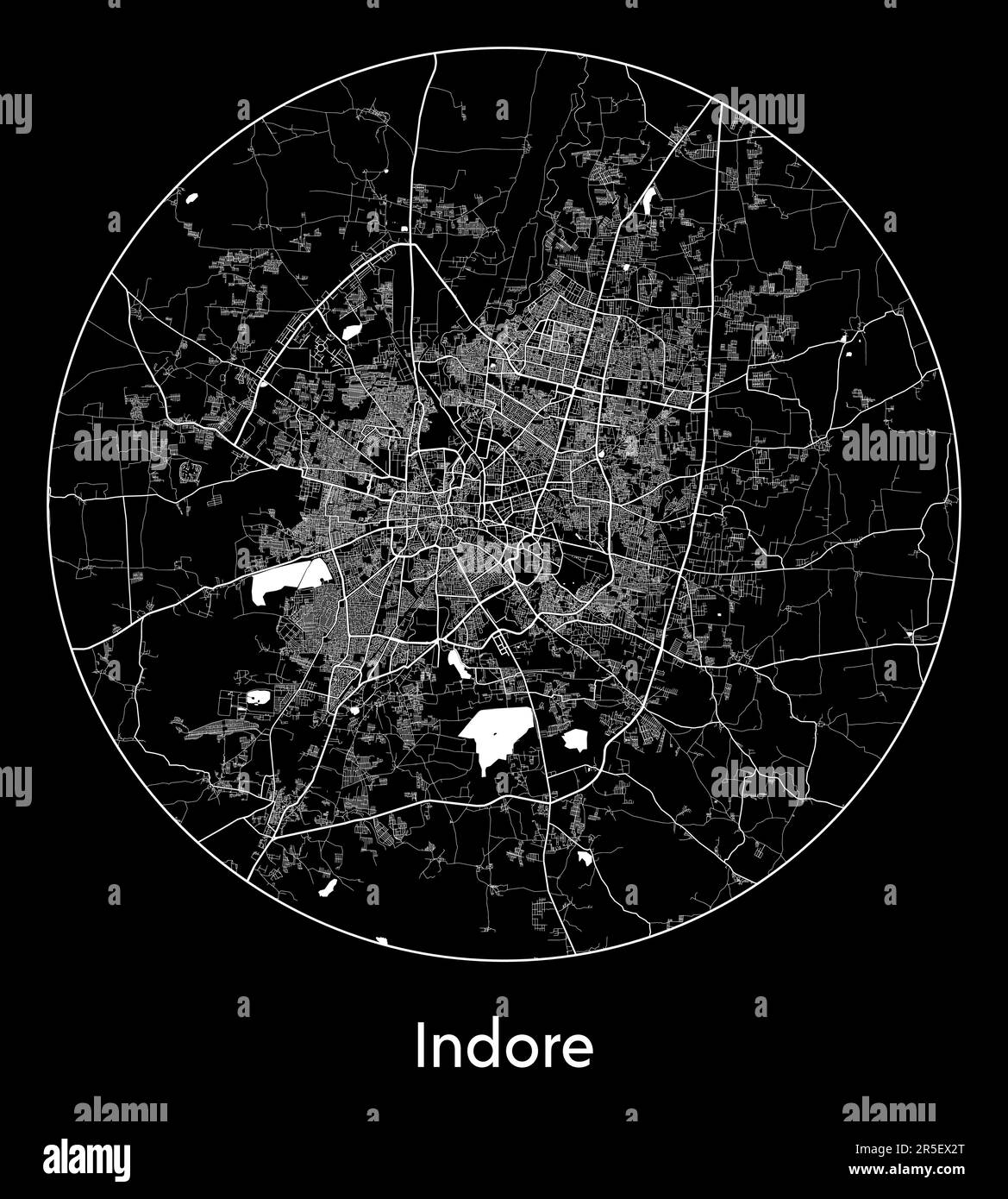 City Map Indore India Asia vector illustration Stock Vector Image & Art ...