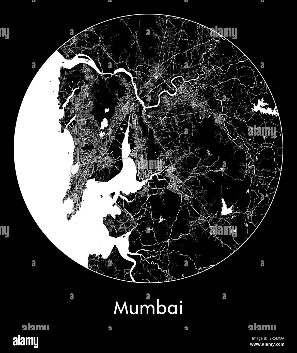 City Map Mumbai India Asia vector illustration Stock Vector Image & Art