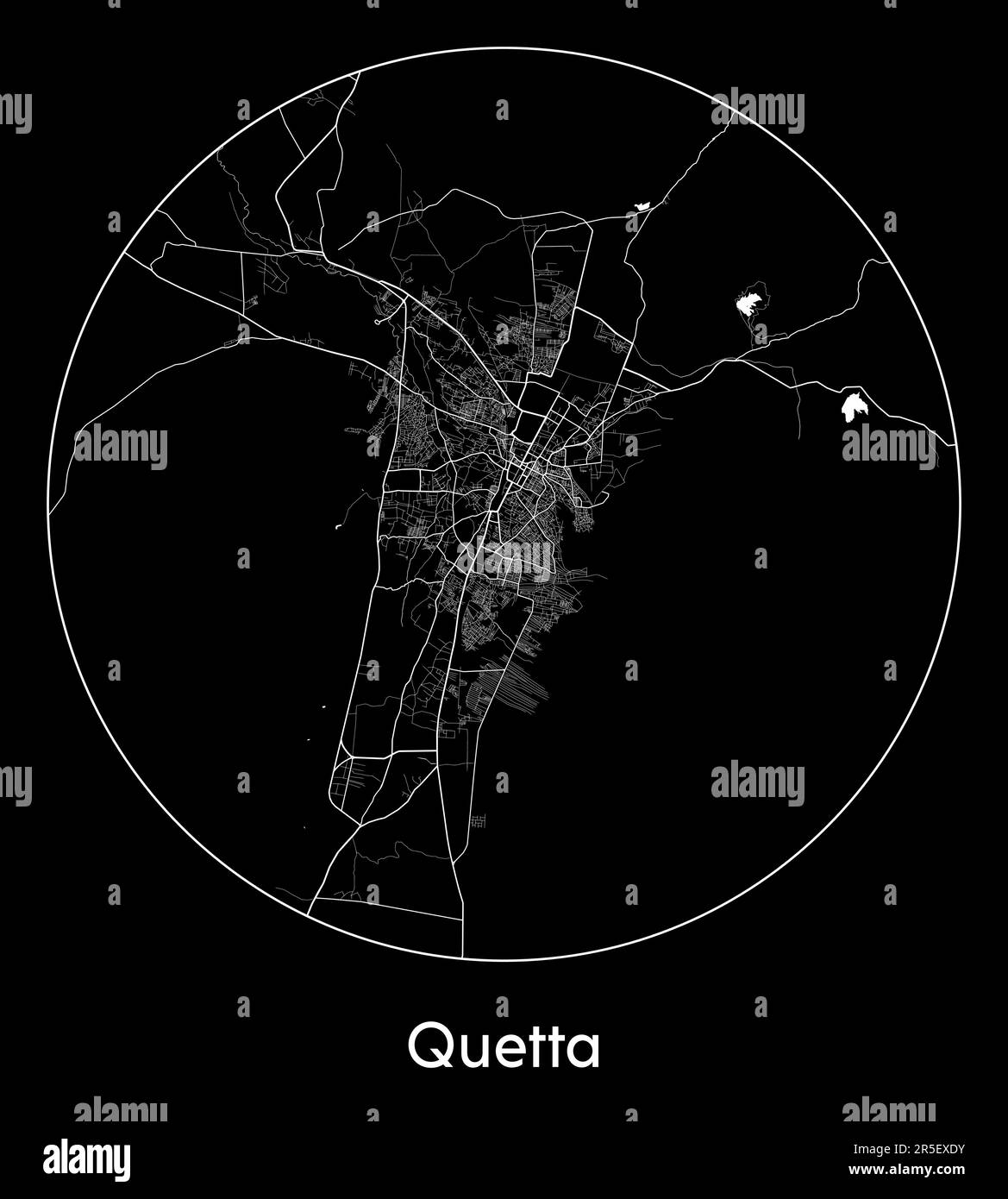City Map Quetta Pakistan Asia vector illustration Stock Vector Image