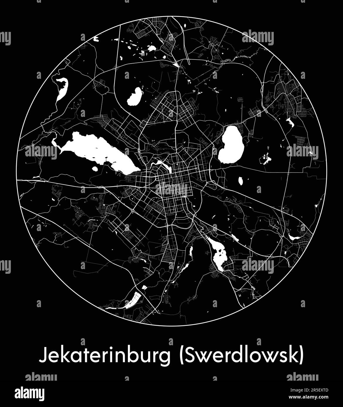 City Map Jekaterinburg (Swerdlowsk) Russia Asia vector illustration ...