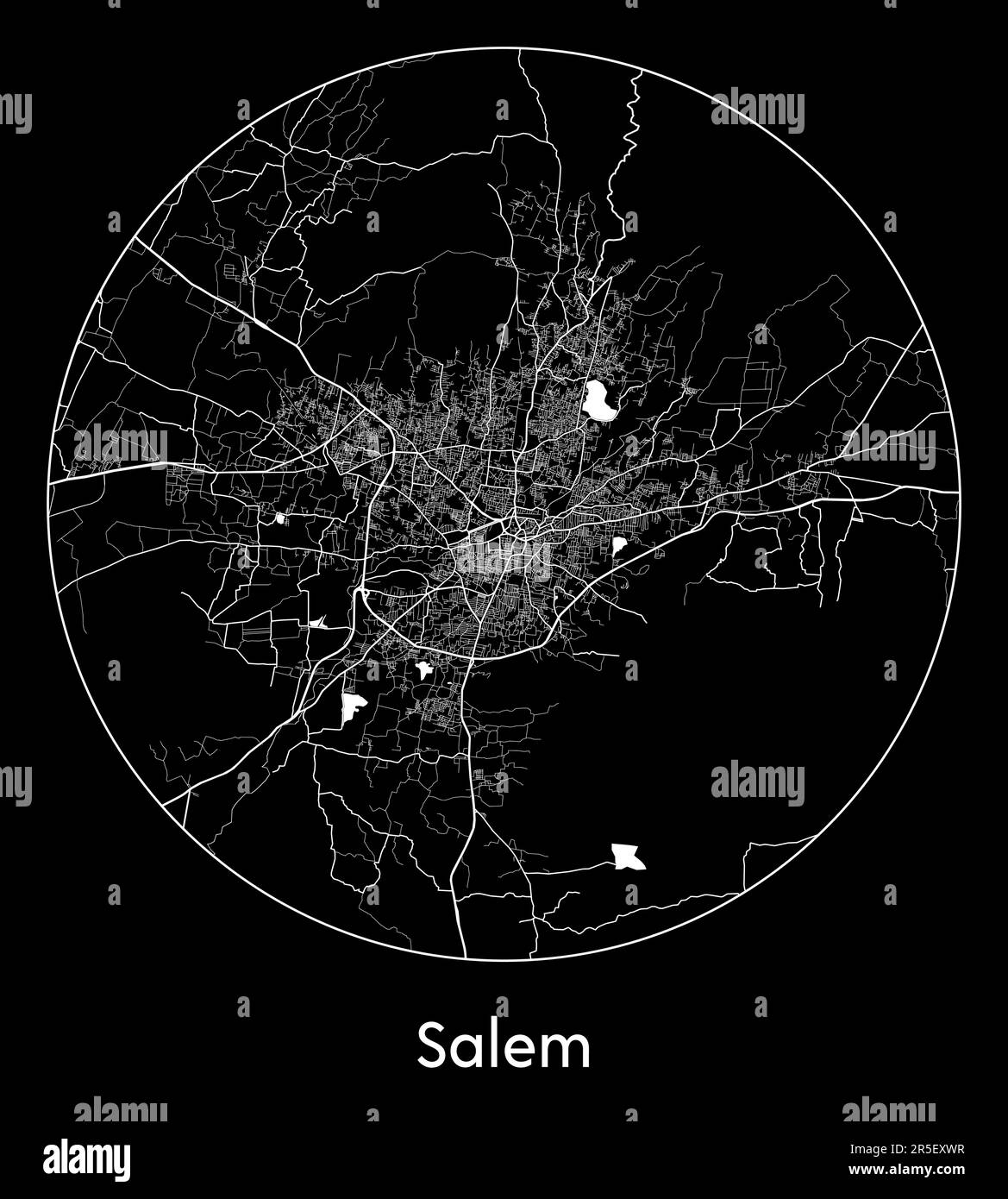 City Map Salem India Asia vector illustration Stock Vector Image & Art ...