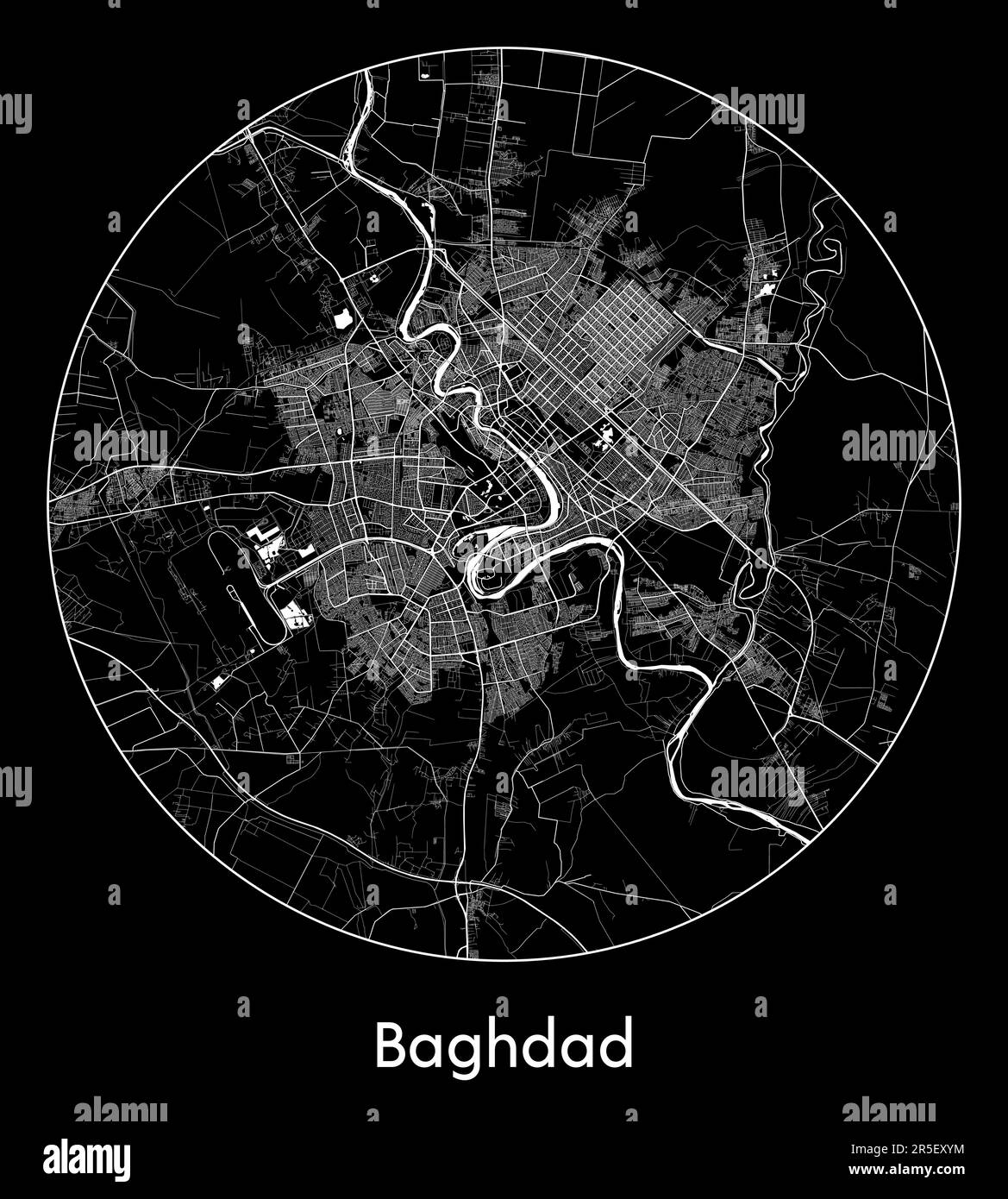 City Map Baghdad Iraq Asia vector illustration Stock Vector Image & Art 