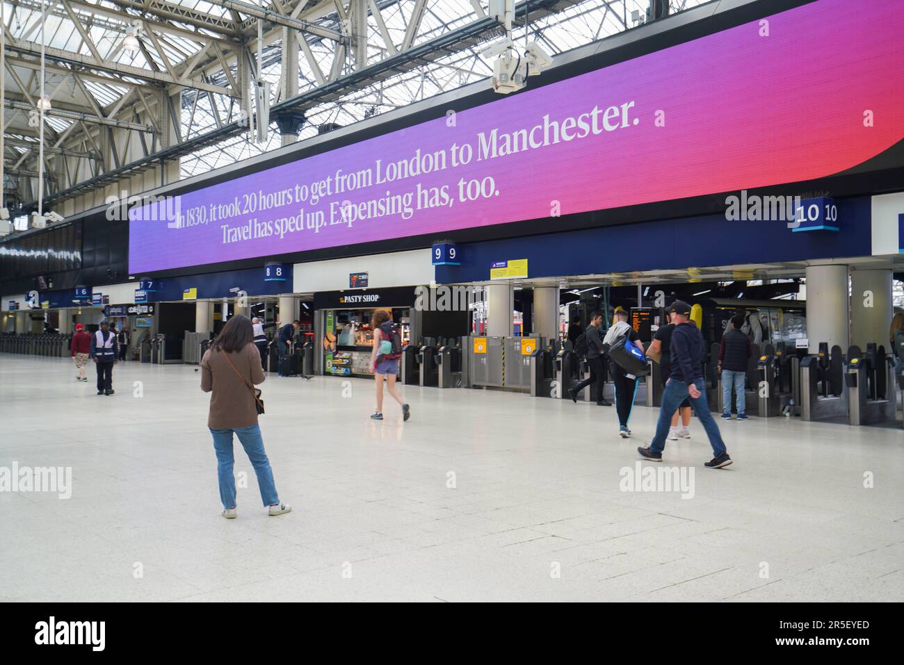 London UK. 3 June 2023 . Fewer services running from Waterloo station on the second day of strike action called by Aslef train drivers over pay conditions. The rail strike will cause delays and disruption to passengers and coincides with the FA Cup final at Wembley between Manchester United and Manchester City.Credit: amer ghazzal/Alamy Live News Stock Photo