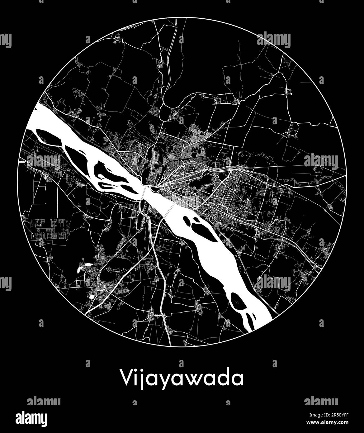 City Map Vijayawada India Asia vector illustration Stock Vector Image
