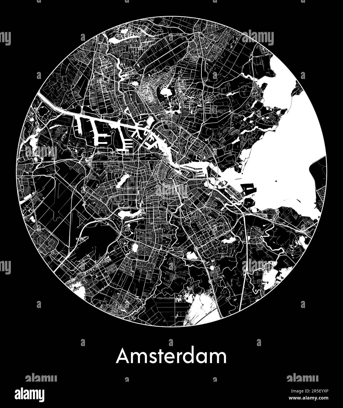 City Map Amsterdam Netherlands Europe vector illustration Stock Vector