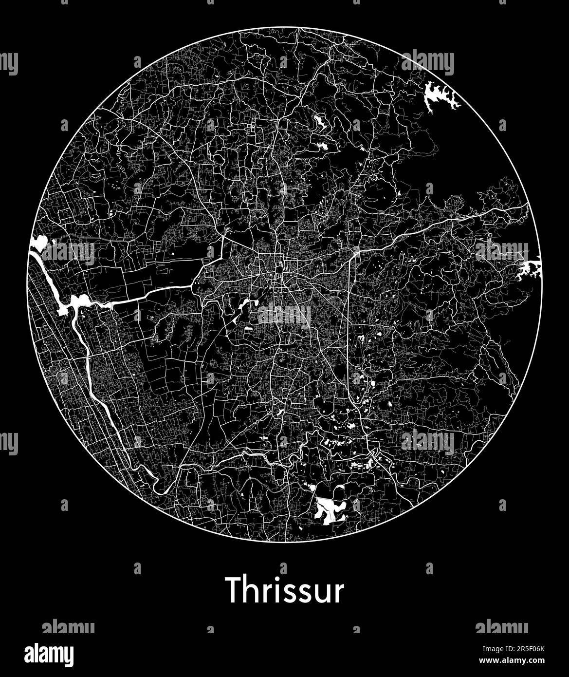 City Map Thrissur India Asia vector illustration Stock Vector Image