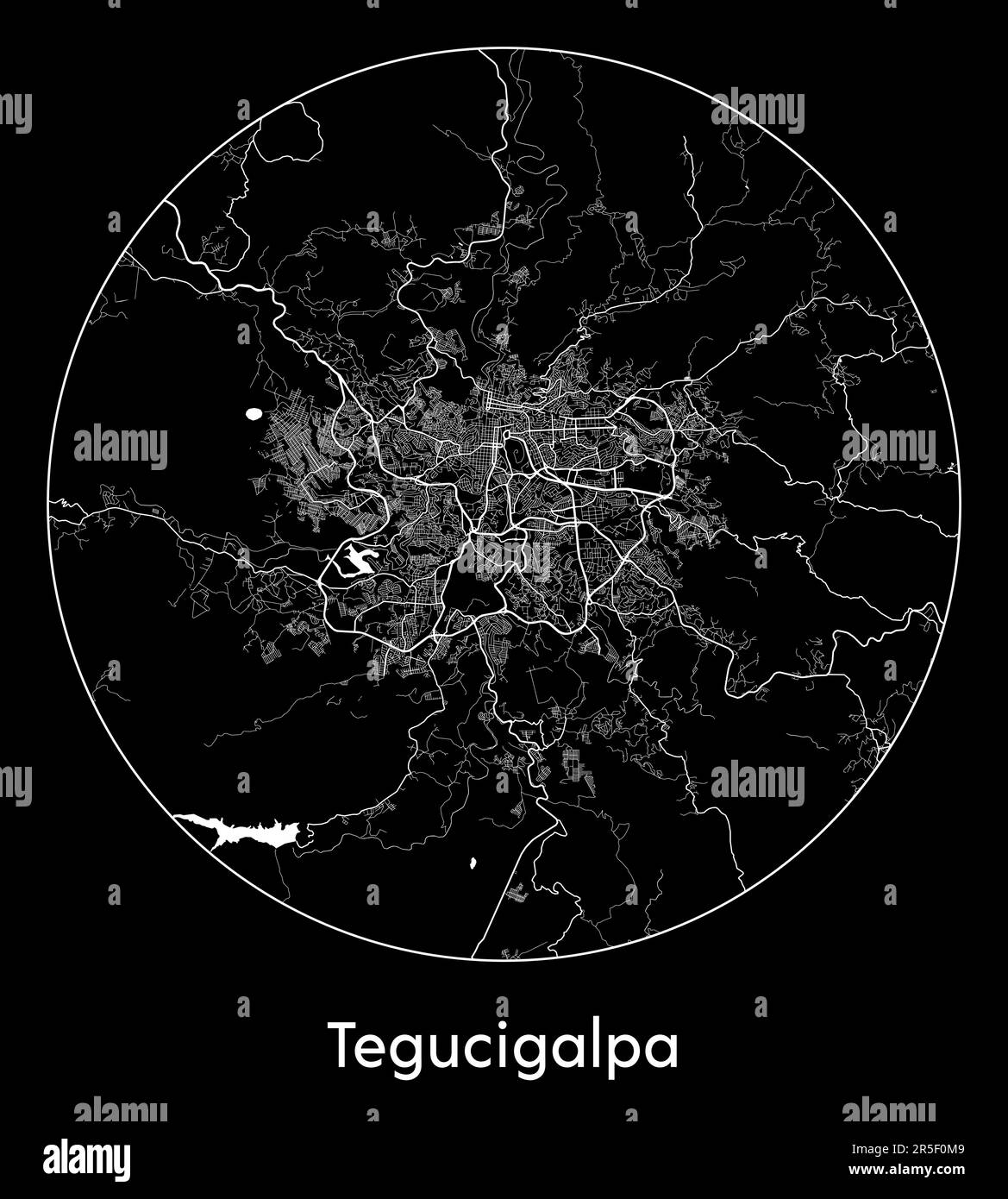 City Map Tegucigalpa Honduras North America vector illustration Stock Vector