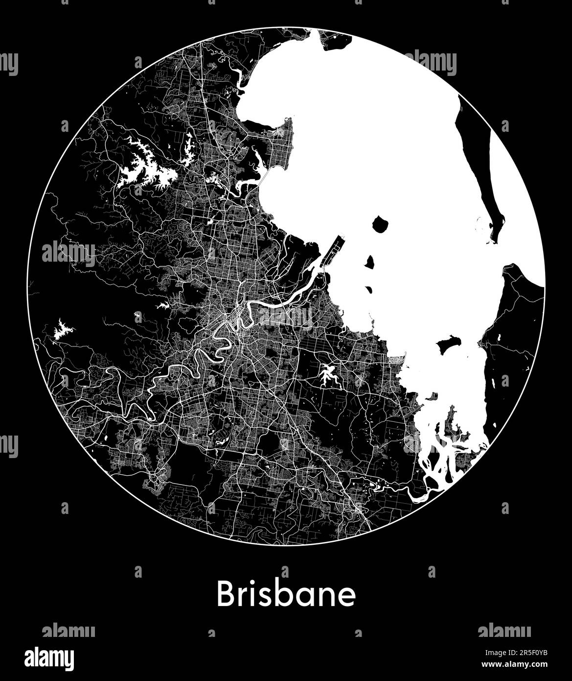 city-map-brisbane-australia-vector-illustration-stock-vector-image