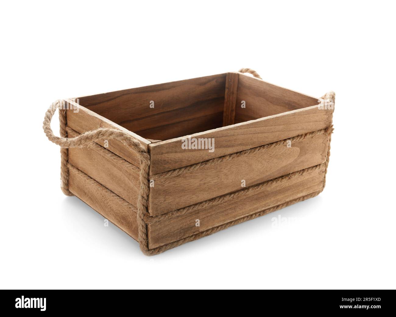 Wooden box isolated on white background Stock Photo - Alamy