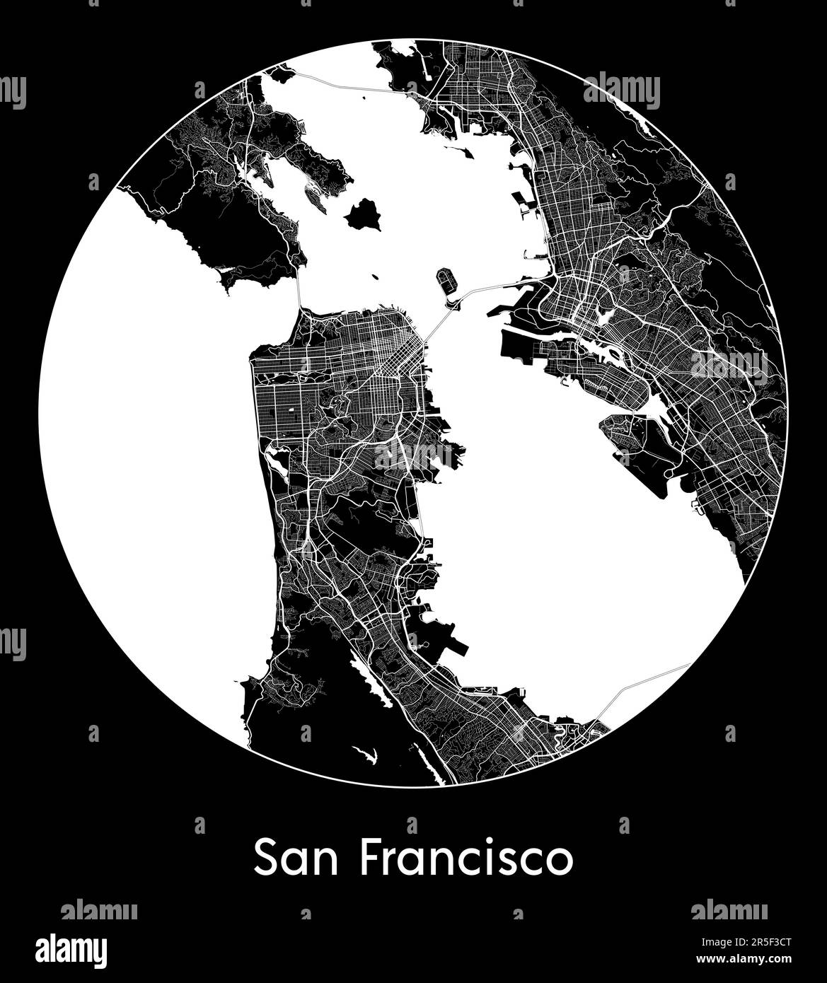 City Map San Francisco United States North America vector illustration Stock Vector