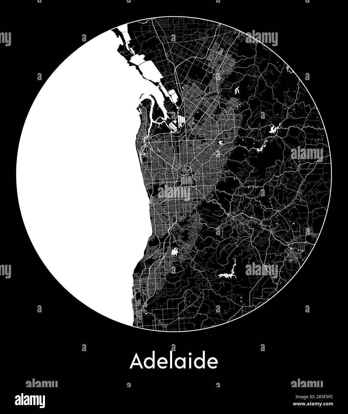 City Map Adelaide Australia vector illustration Stock Vector