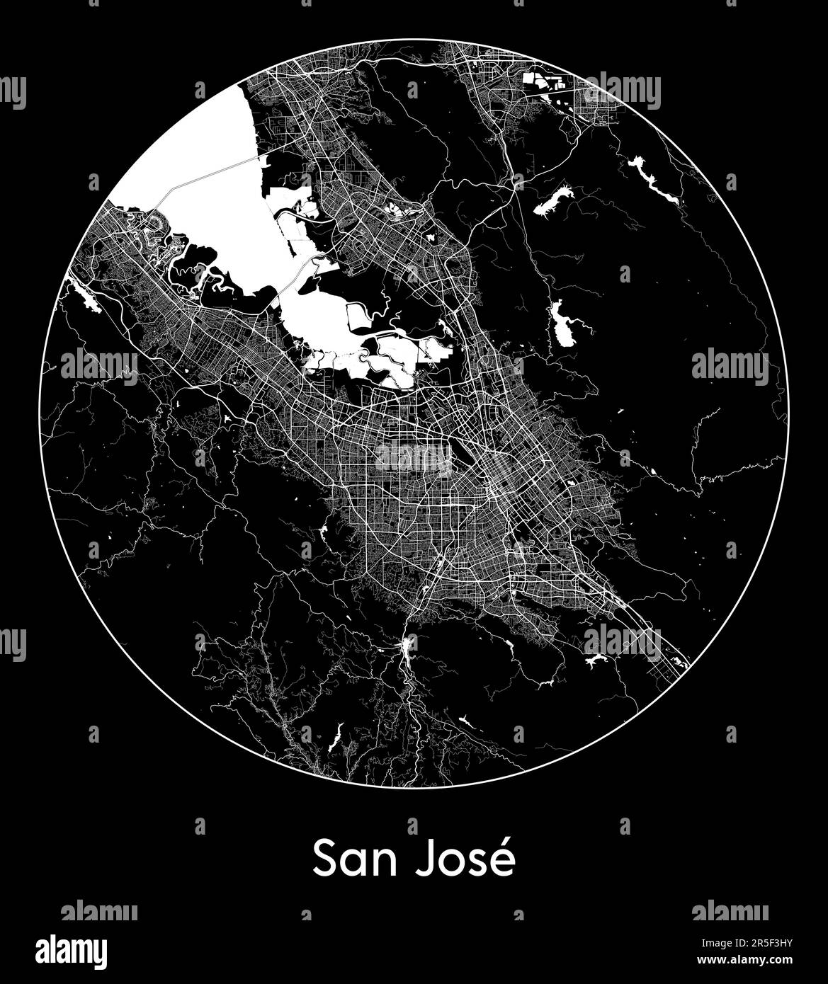 City Map San Jose United States North America vector illustration Stock Vector