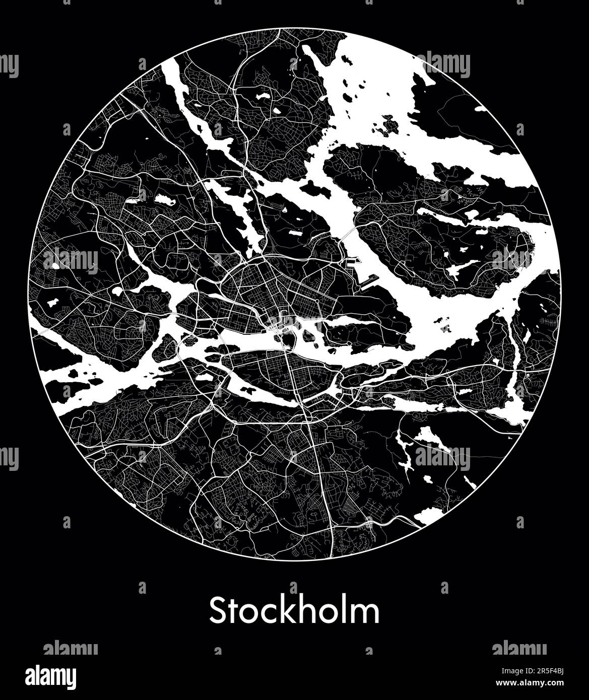 City Map Stockholm Sweden Europe vector illustration Stock Vector