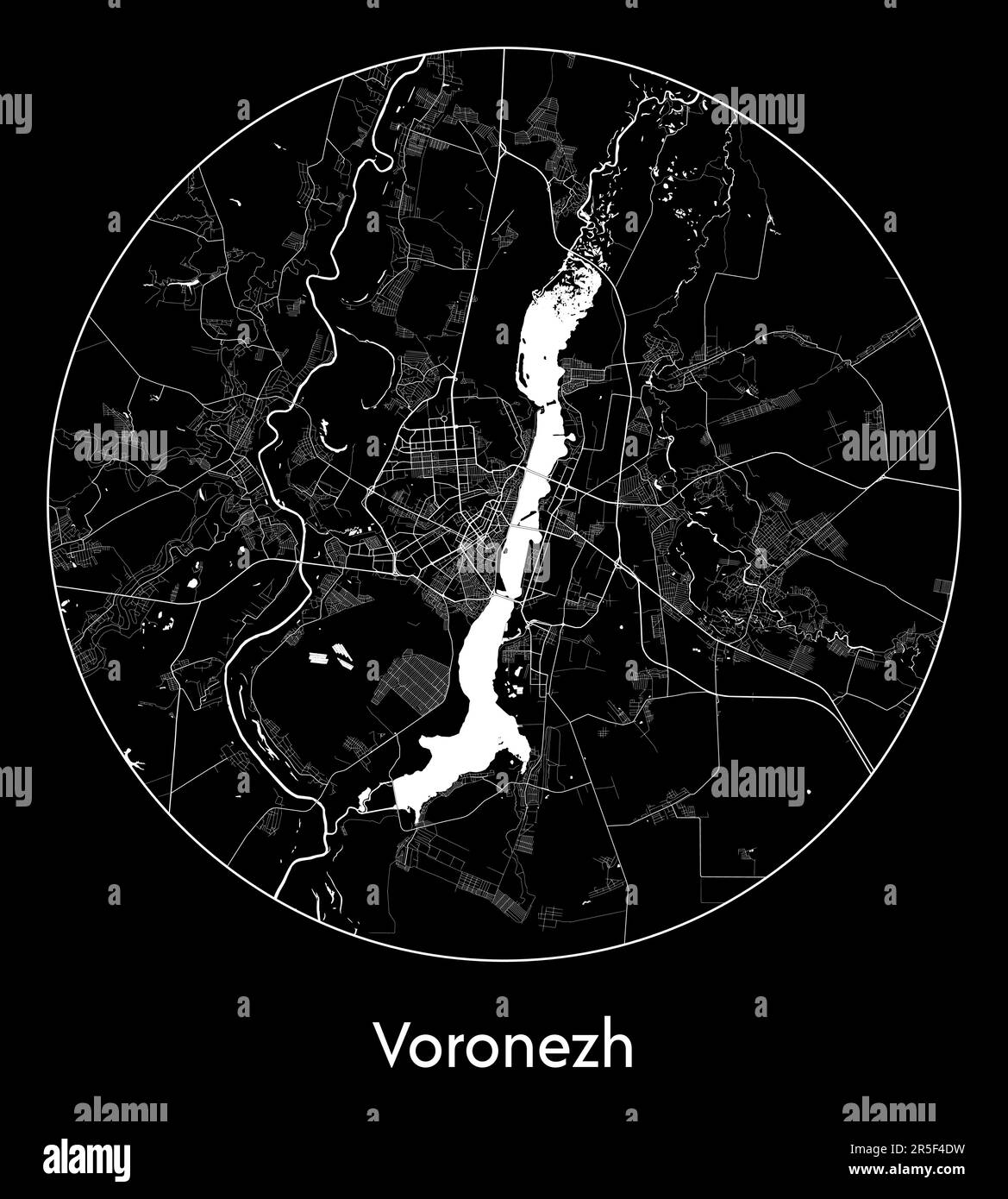 City Map Voronezh Russia Europe vector illustration Stock Vector