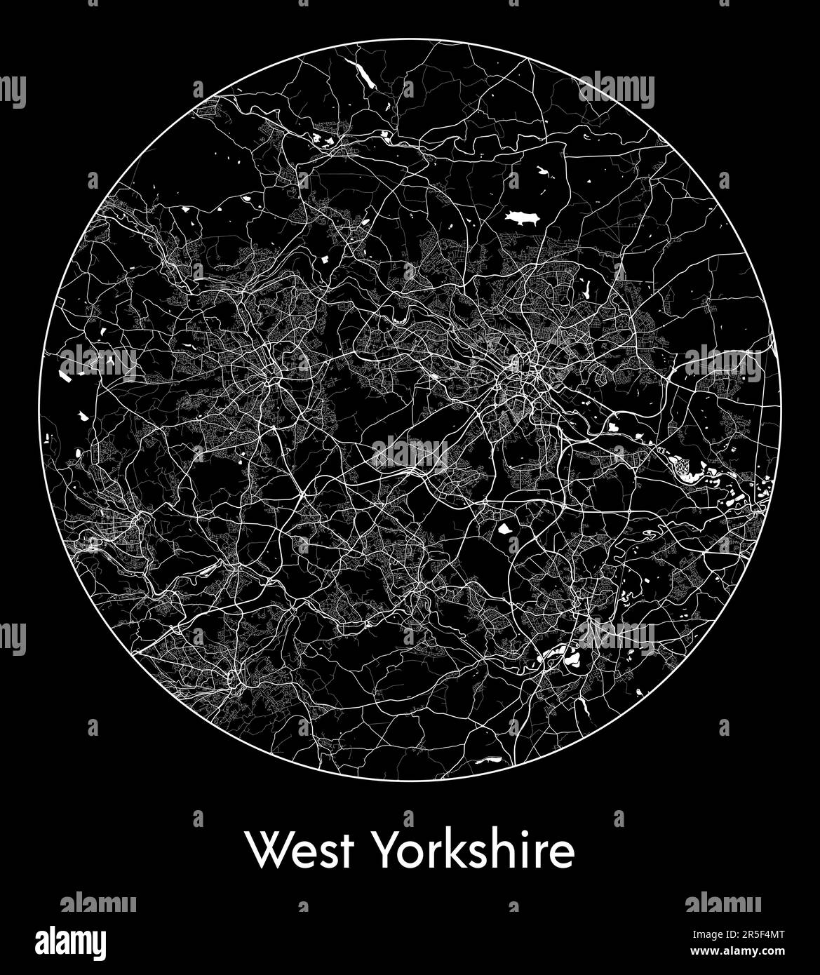 City Map West Yorkshire United Kingdom Europe vector illustration Stock ...