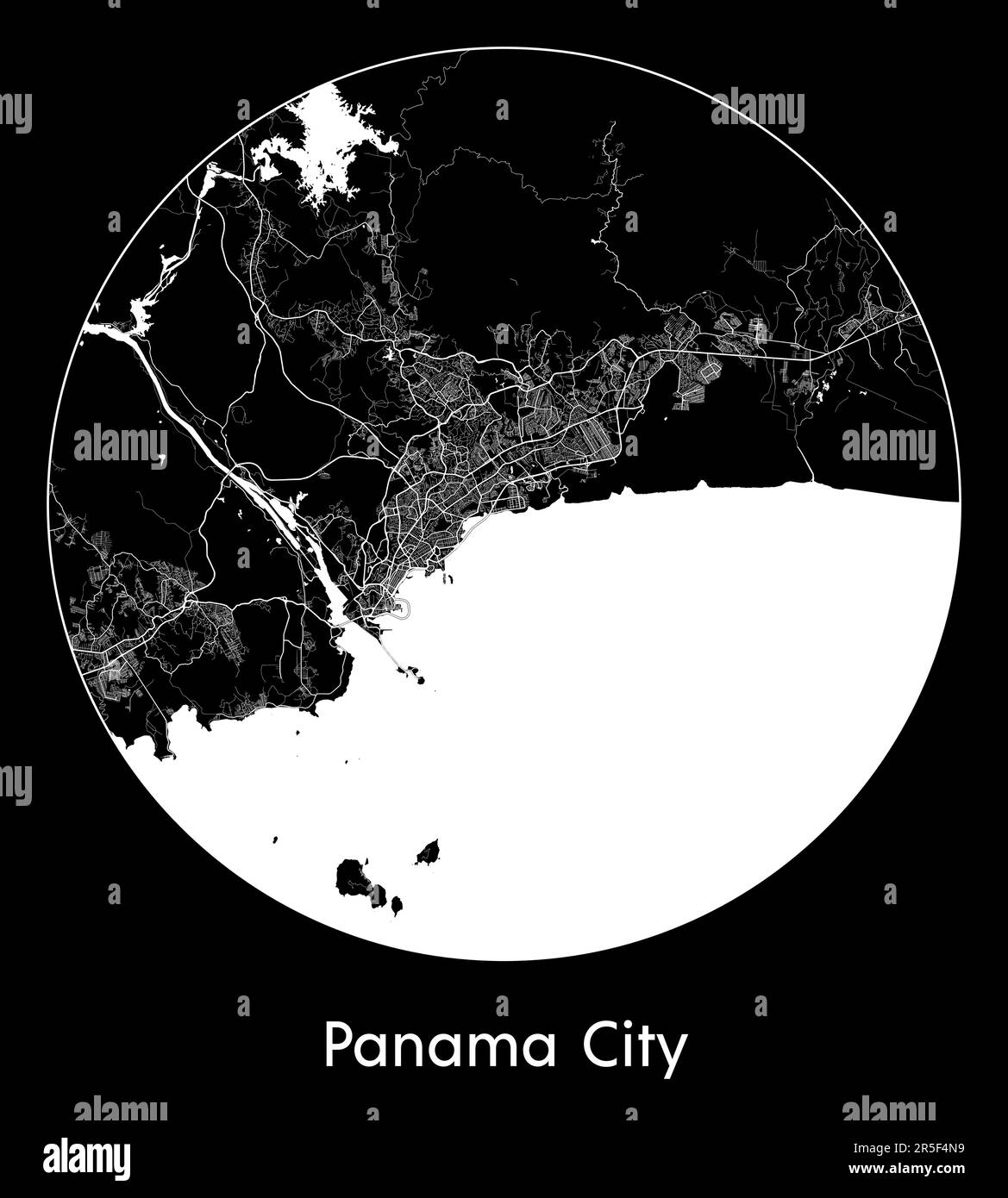 City Map Panama City Panama North America vector illustration Stock ...