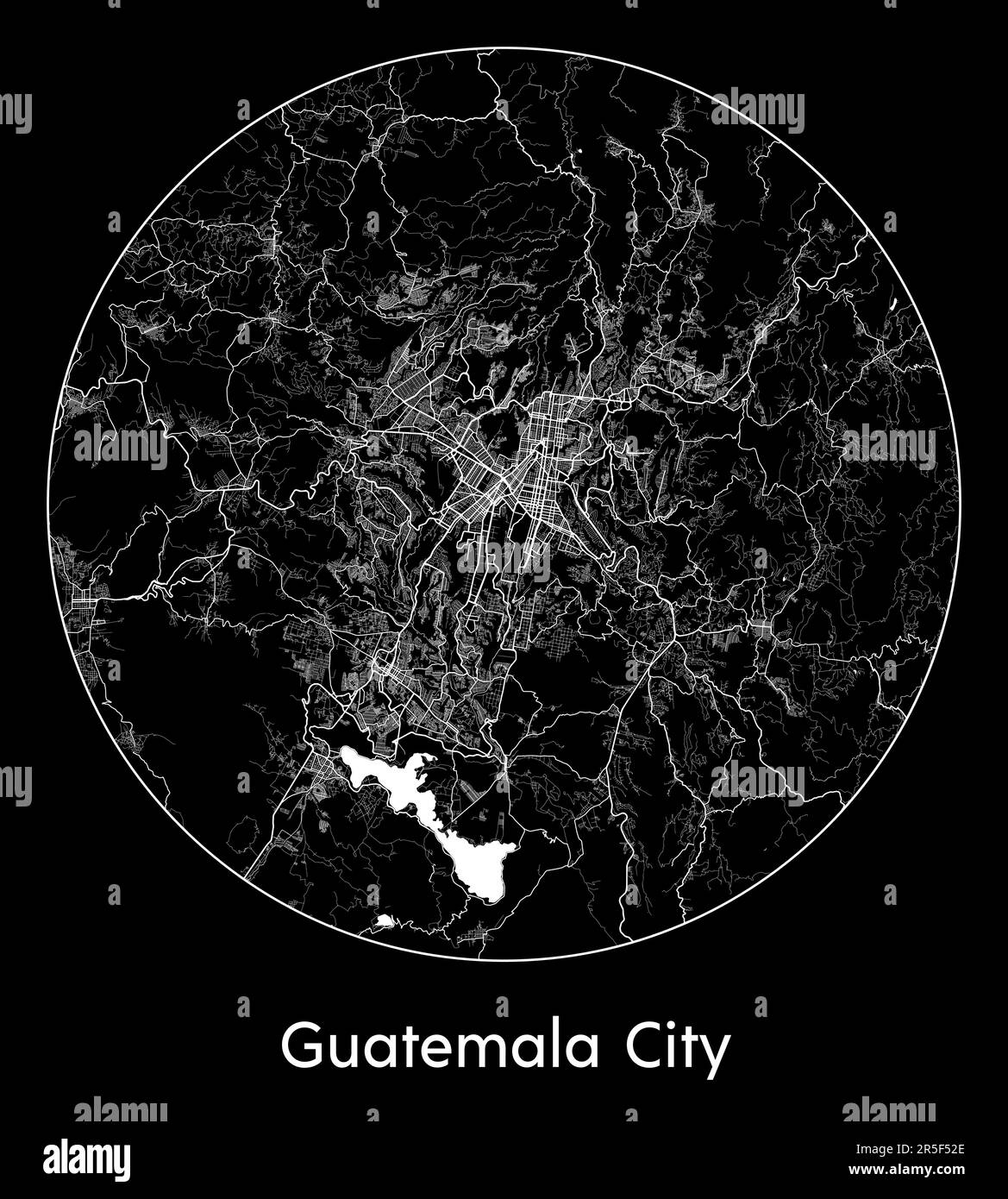 City Map Guatemala City Guatemala North America vector illustration Stock Vector