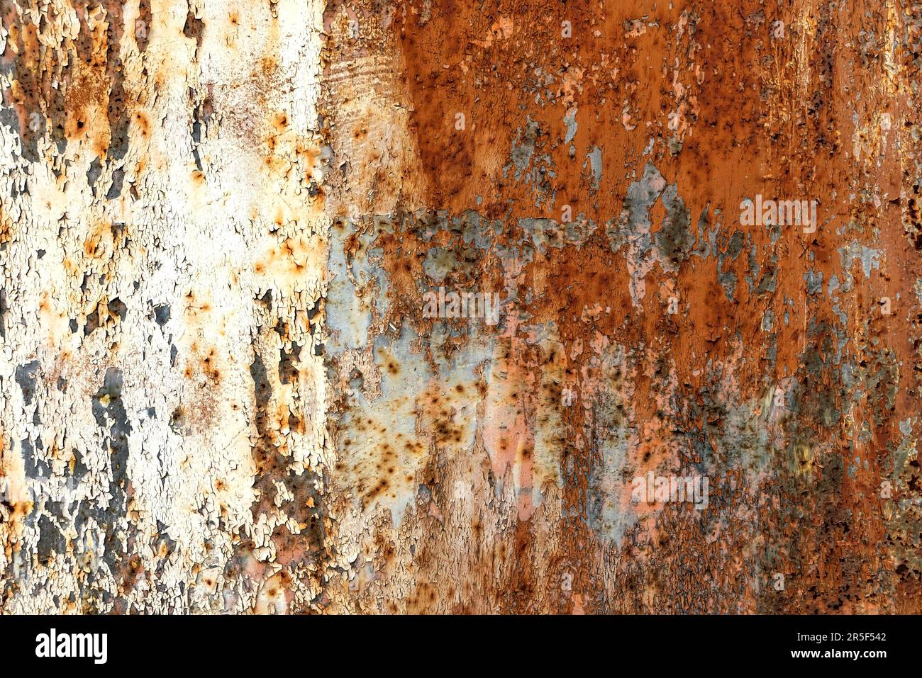 Texture of rusty metal with cracked paint. Rust. metal background Stock