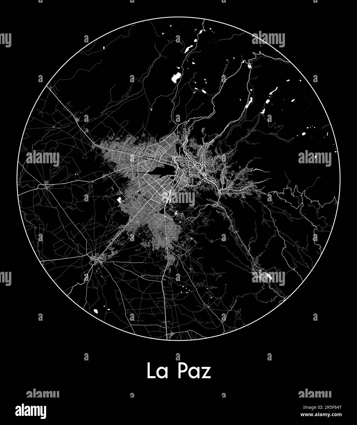 City Map La Paz Bolivia South America vector illustration Stock Vector Image & Art Alamy