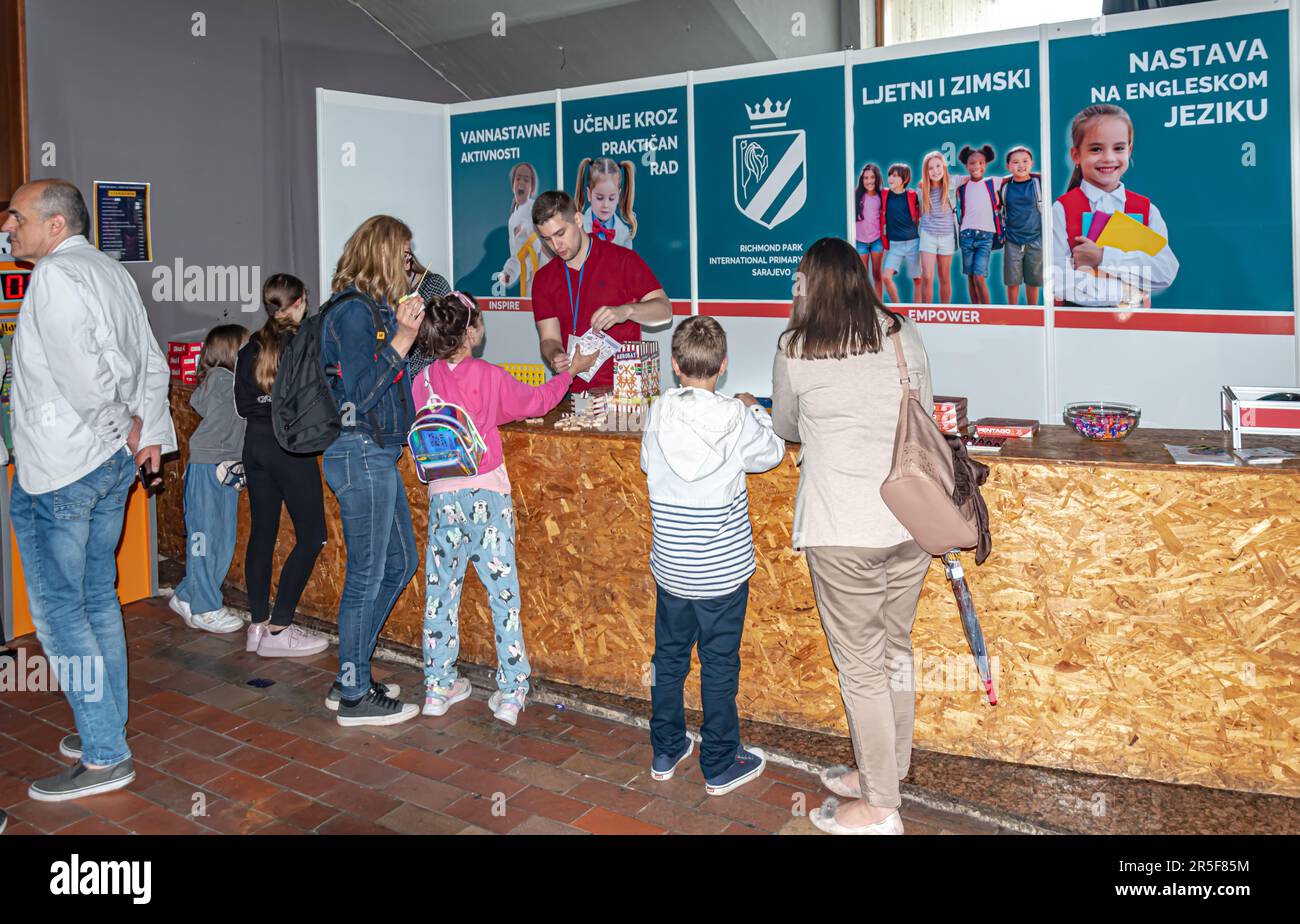 Sarajevo Maker Faire is being held this weekend in Skenderija. The fair is a international  fair of science, innovation, technology and creative creat Stock Photo