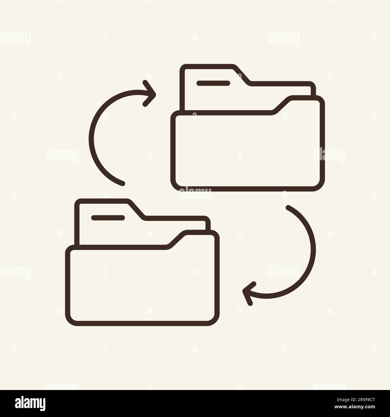File exchanging thin line icon Stock Vector