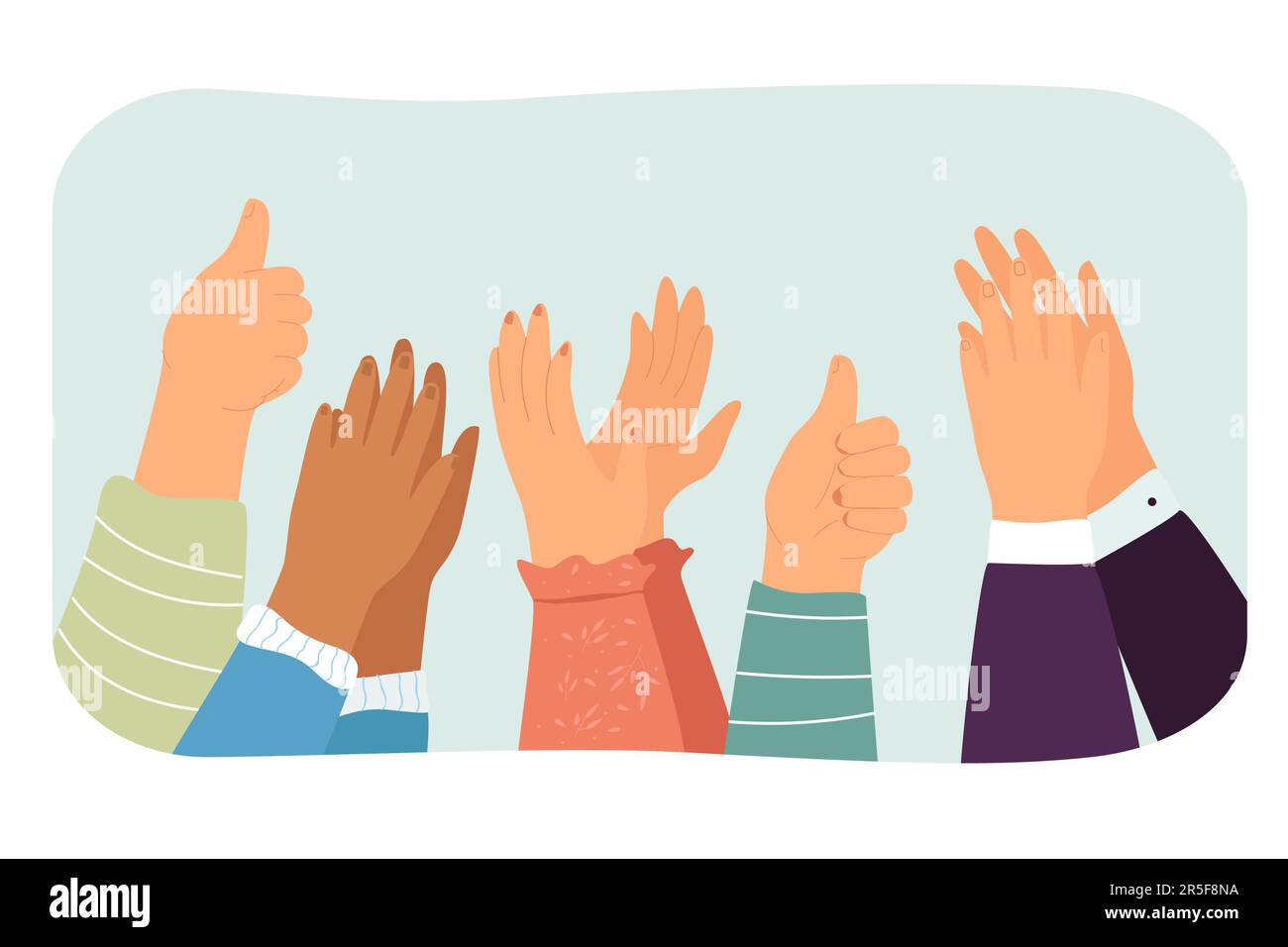 High Five Cooperative Men And Women Illustration Clapping PNG