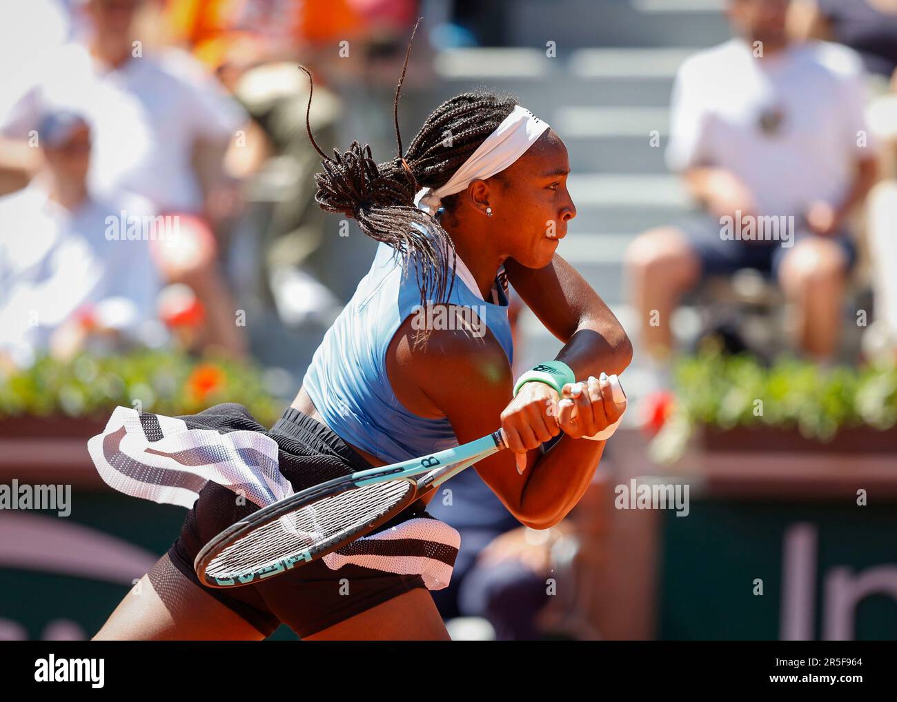 Paris,France, 03 June 2023 US tennis player Coco Gauff in action at the French Open 2023 tennis