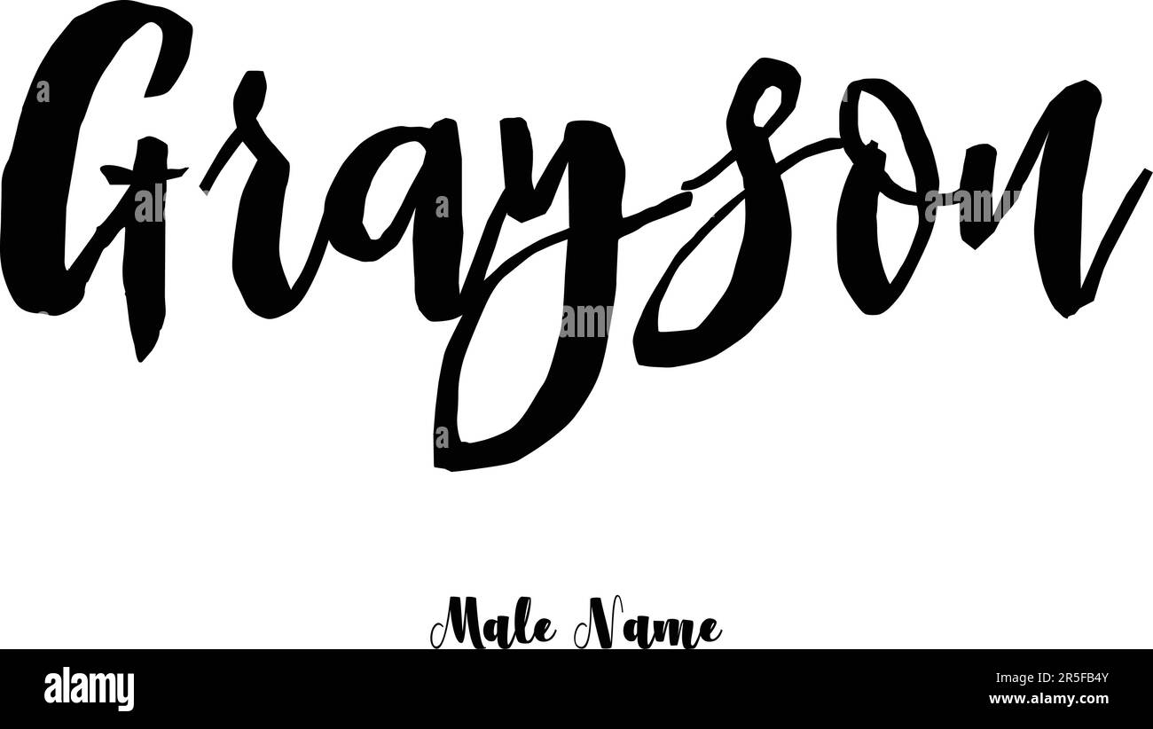Male Name Stylish Bold Grunge Typography Text Lettering Vector Design
