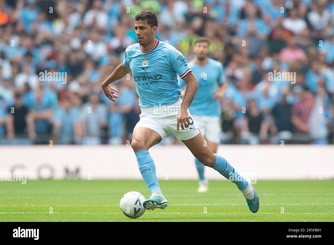 London, UK. 03rd June, 2023. Rodri of Manchester City during the The FA Cup Final match between Manchester City and Manchester United at Wembley Stadium, London, England on 3 June 2023. Photo by Salvio Calabrese. Editorial use only, license required for commercial use. No use in betting, games or a single club/league/player publications. Credit: UK Sports Pics Ltd/Alamy Live News Stock Photo