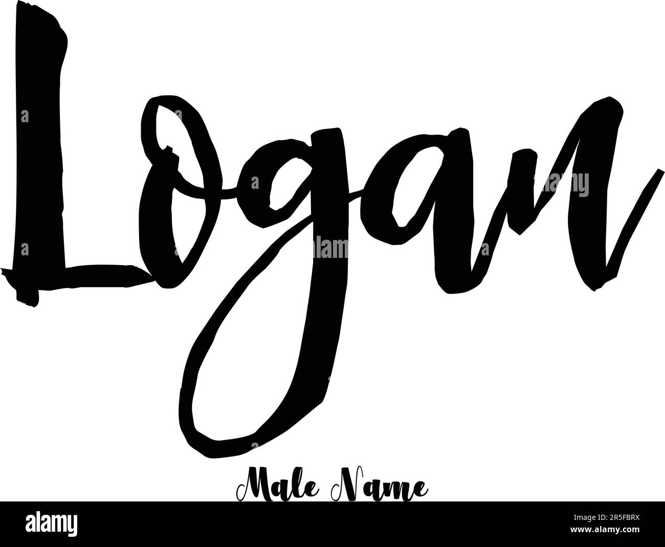Male Name Stylish Bold Grunge Typography Text Lettering Vector Design Stock Vector