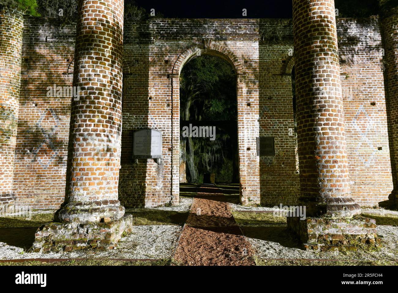 Ruins of the old Sheldon Church on a historic site in northern Beaufort