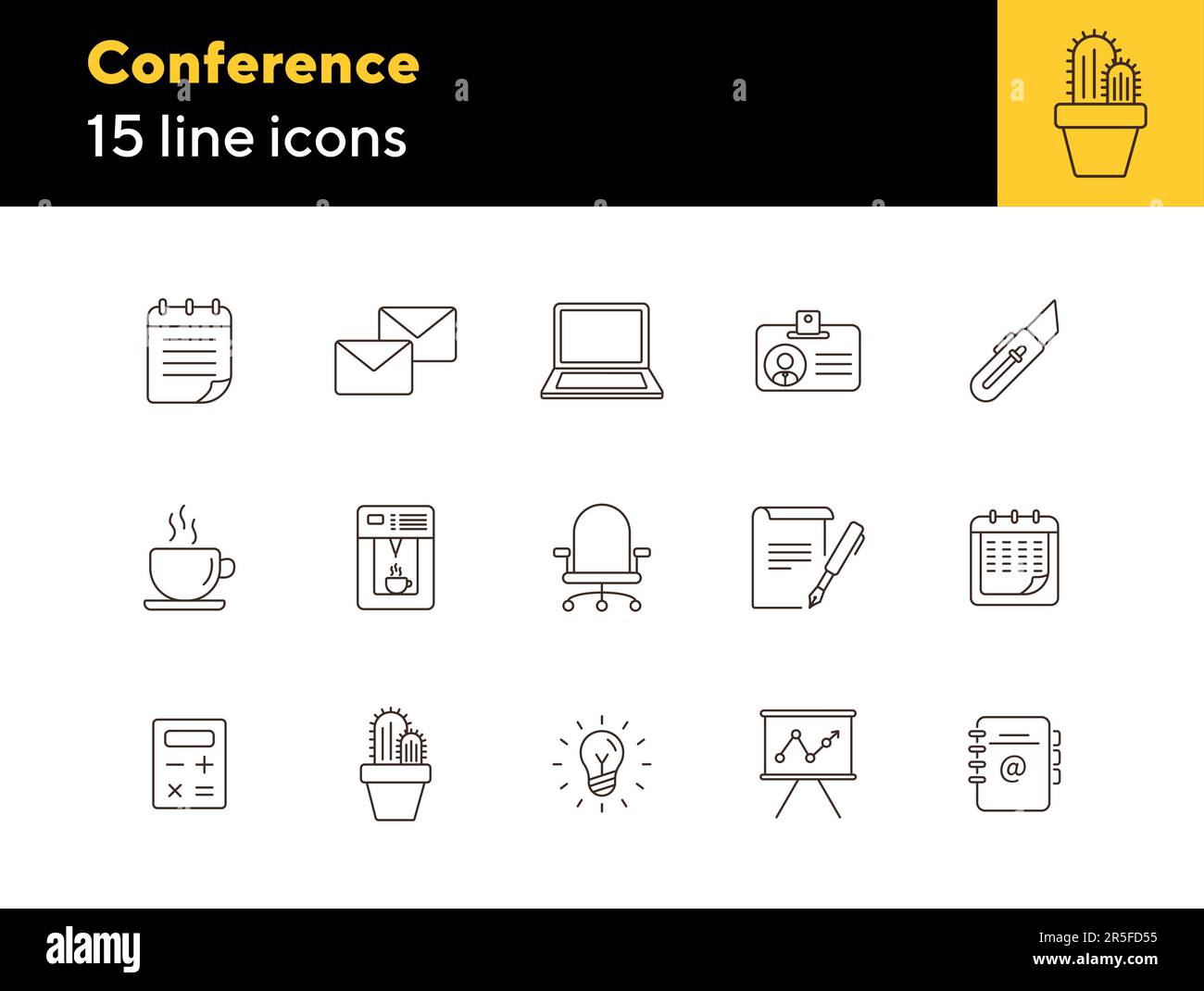 Conference icon set Stock Vector Image & Art - Alamy