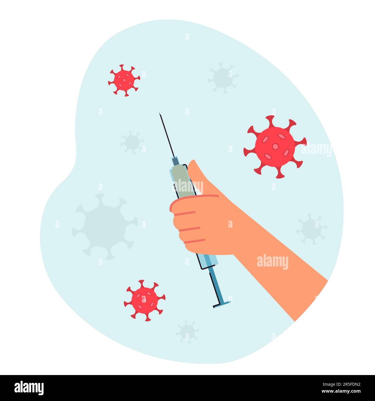 Hand holding medical syringe with needle Stock Vector Image & Art - Alamy