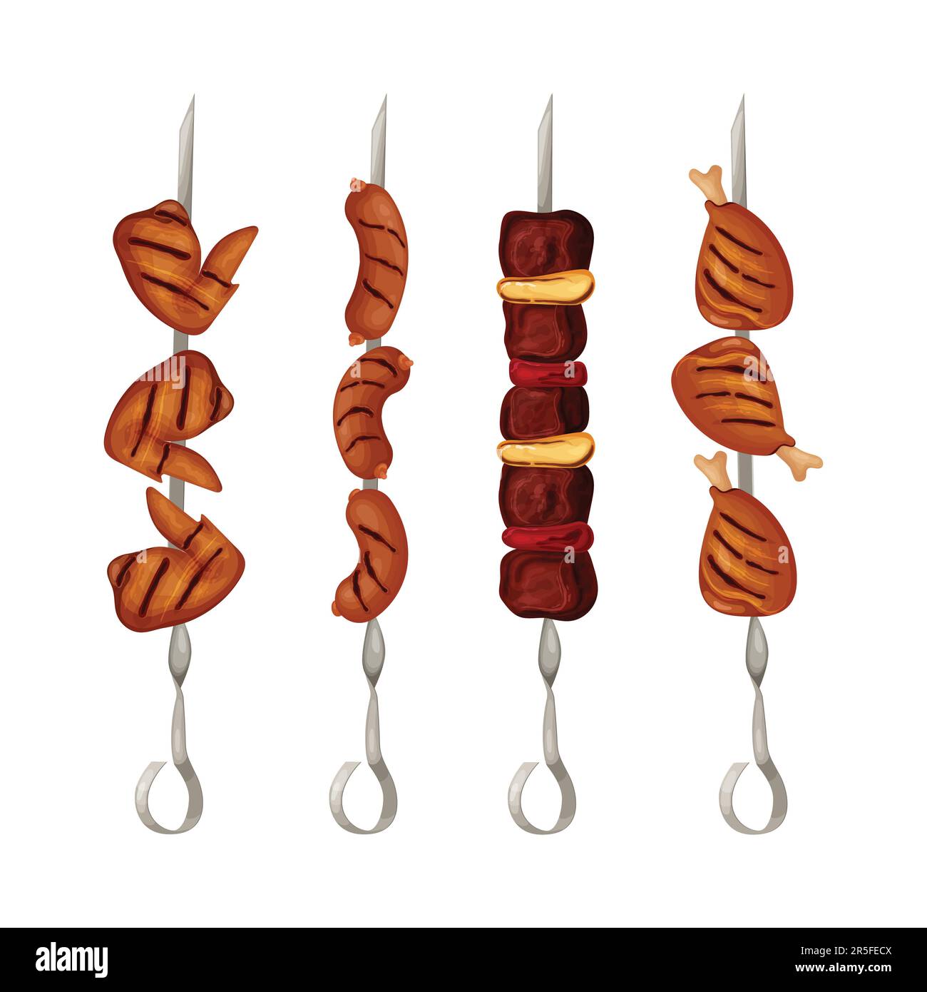 Meat barbecue chicken wings Stock Vector Images - Alamy
