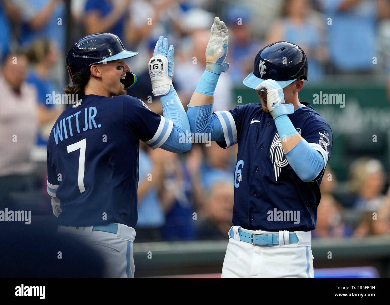 Royals] Bobby Witt Jr. and Drew Waters are the first set of teammates in Royals  history to each record a triple and a home run in the same game. :  r/baseball