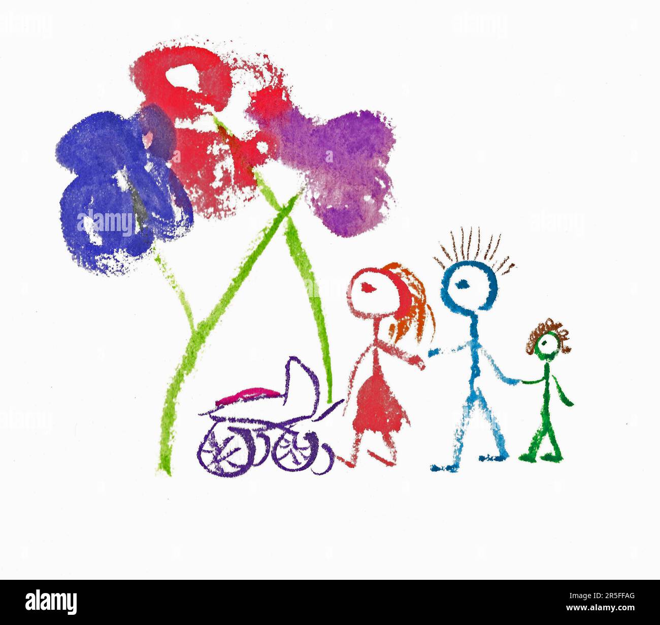 naive painting. Stock Photo