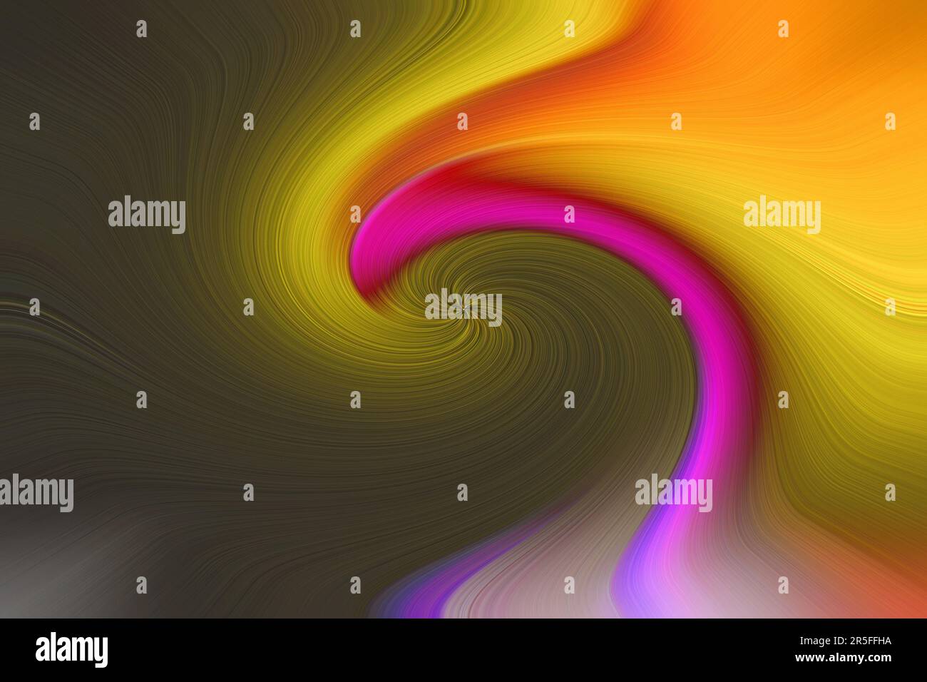 Multicolored background with swirling lines. Bright rainbow swirl background. Rainbow rays of a twisted spiral Stock Photo