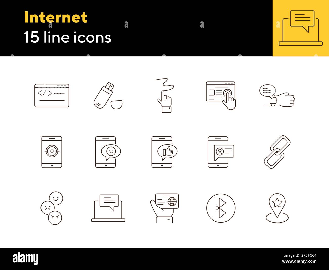 Internet icons Stock Vector