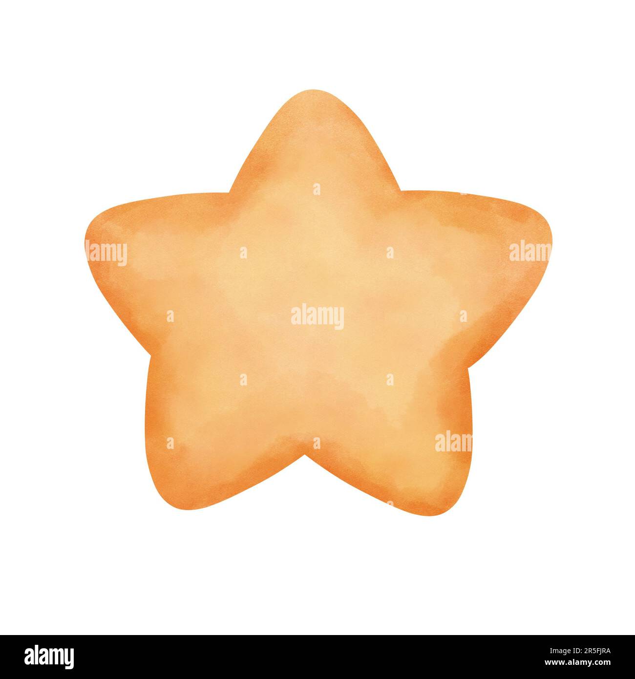 Watercolor star illustration isolated on white background. Nursery clipart,baby shower,halloween,christmas decoration. Stock Photo