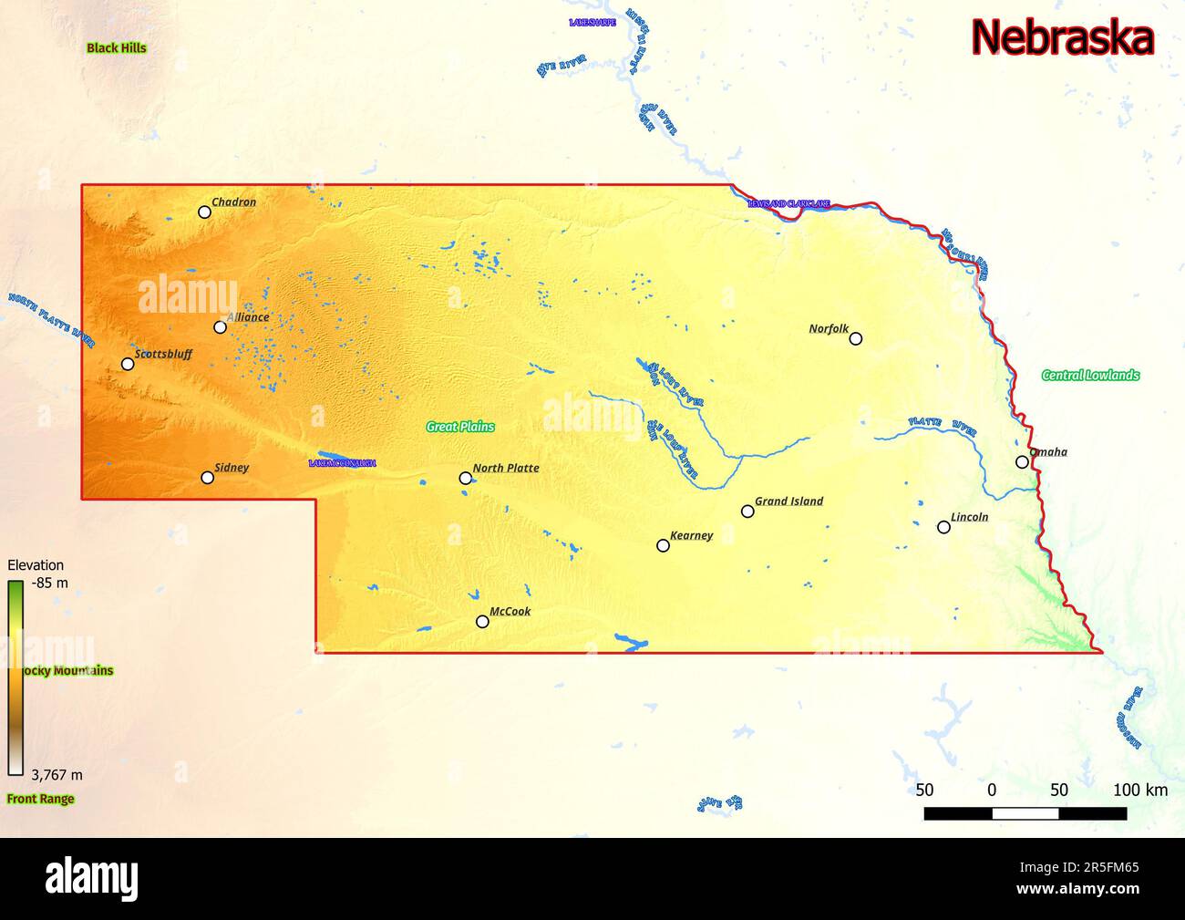 Bandiera Dello Stato Del Nebraska In Nylon 200 Denari - 3x5 Ft, Resistente Per Esterno Con Occhielli In Ottone