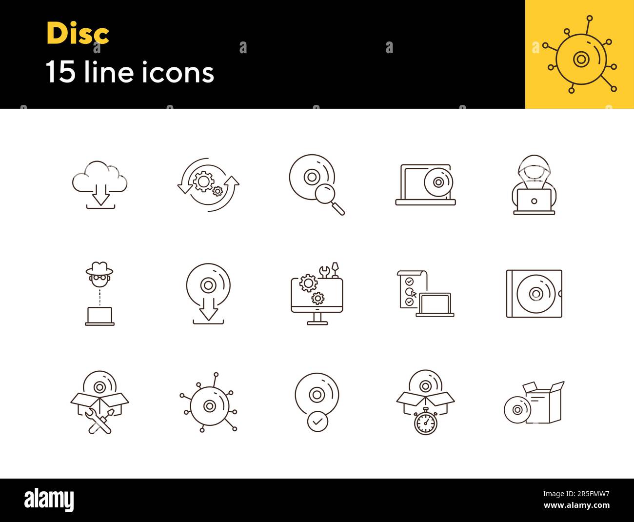Disc icons hi-res stock photography and images - Alamy