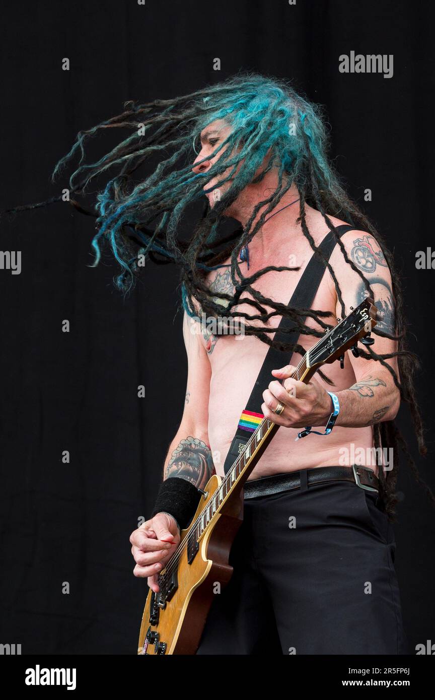 Nuremberg, Germany. 03rd June, 2023. Guitarist Eric Melvin