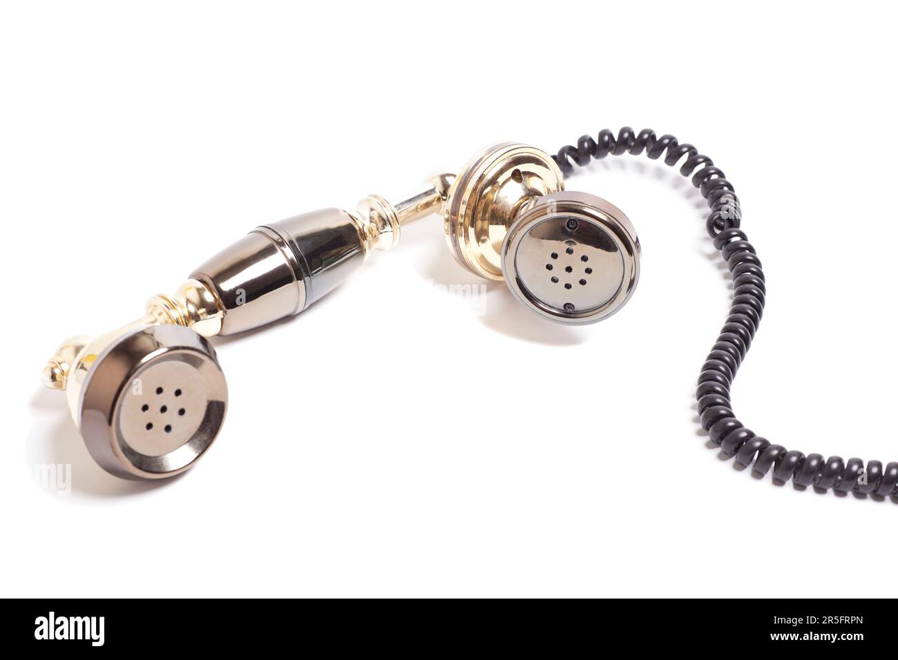 Vintage telephone receiver isolated on white background Stock Photo Alamy