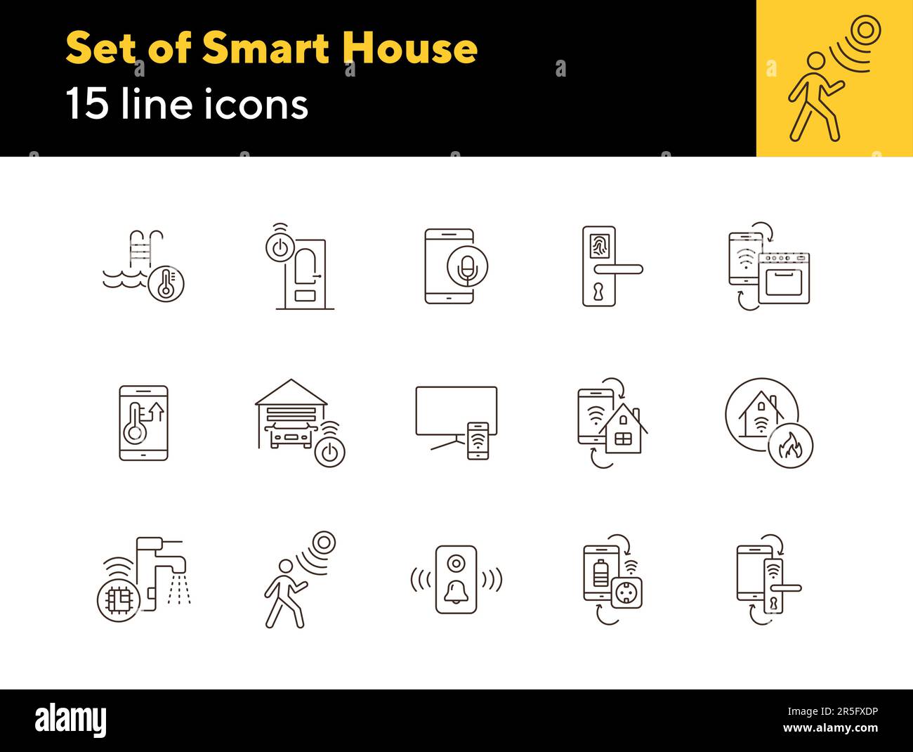 Set of Smart House and Technology icons Stock Vector Image & Art - Alamy