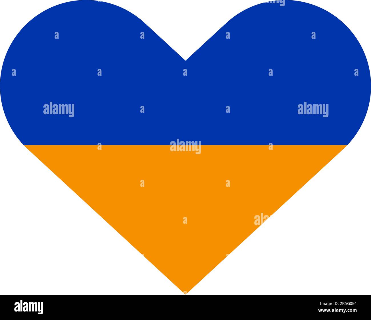 The flag of ukraine in heart shape stock photo alamy