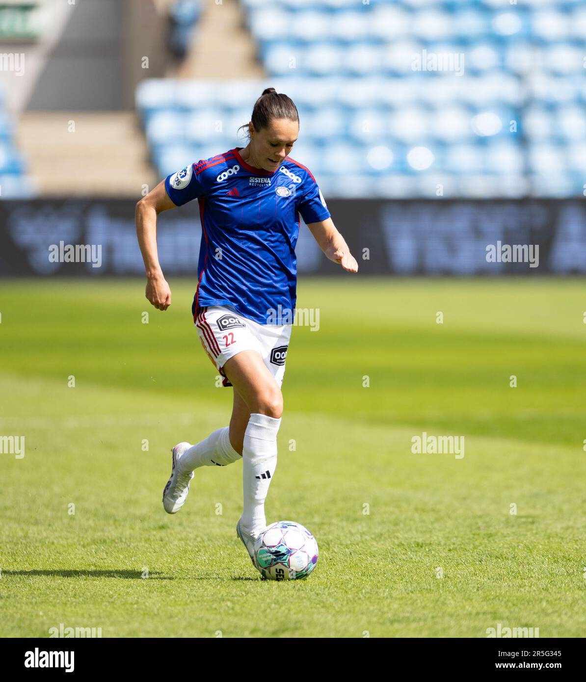 Oslo, Norway. 03rd June, 2023. Oslo, Norway, June 3rd 2023: Felicia Rogic (22 Valerenga) controls the ball during the Toppserien league game between Lyn and Valerenga at Ullevaal Stadium in Oslo, Norway (Ane Frosaker/SPP) Credit: SPP Sport Press Photo. /Alamy Live News Stock Photo