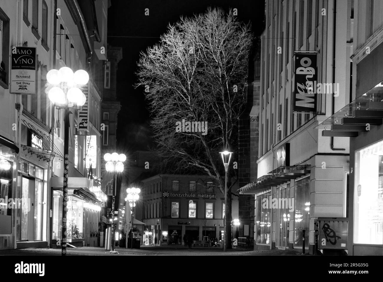 Kaiserslautern, Germany March 16, 2021 Streetlights and light