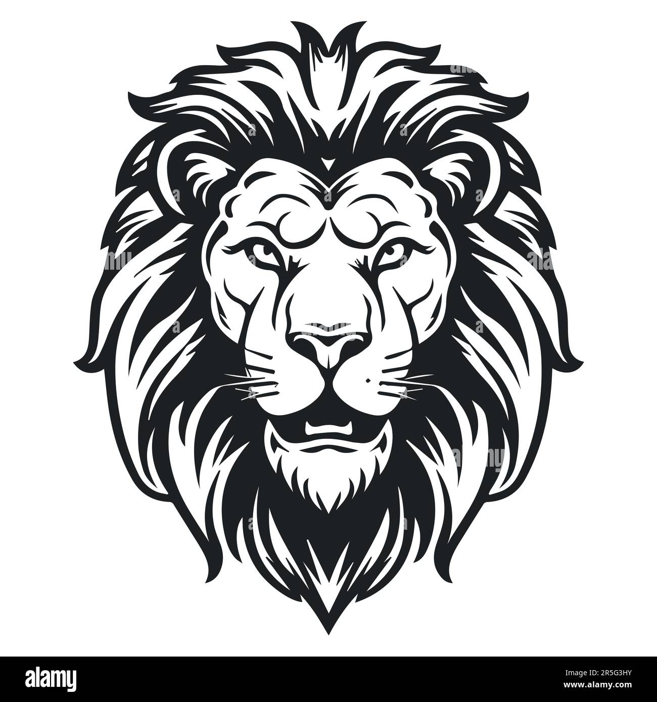 Lion Head Logo Vector Template Illustration Design Stock Vector Image ...